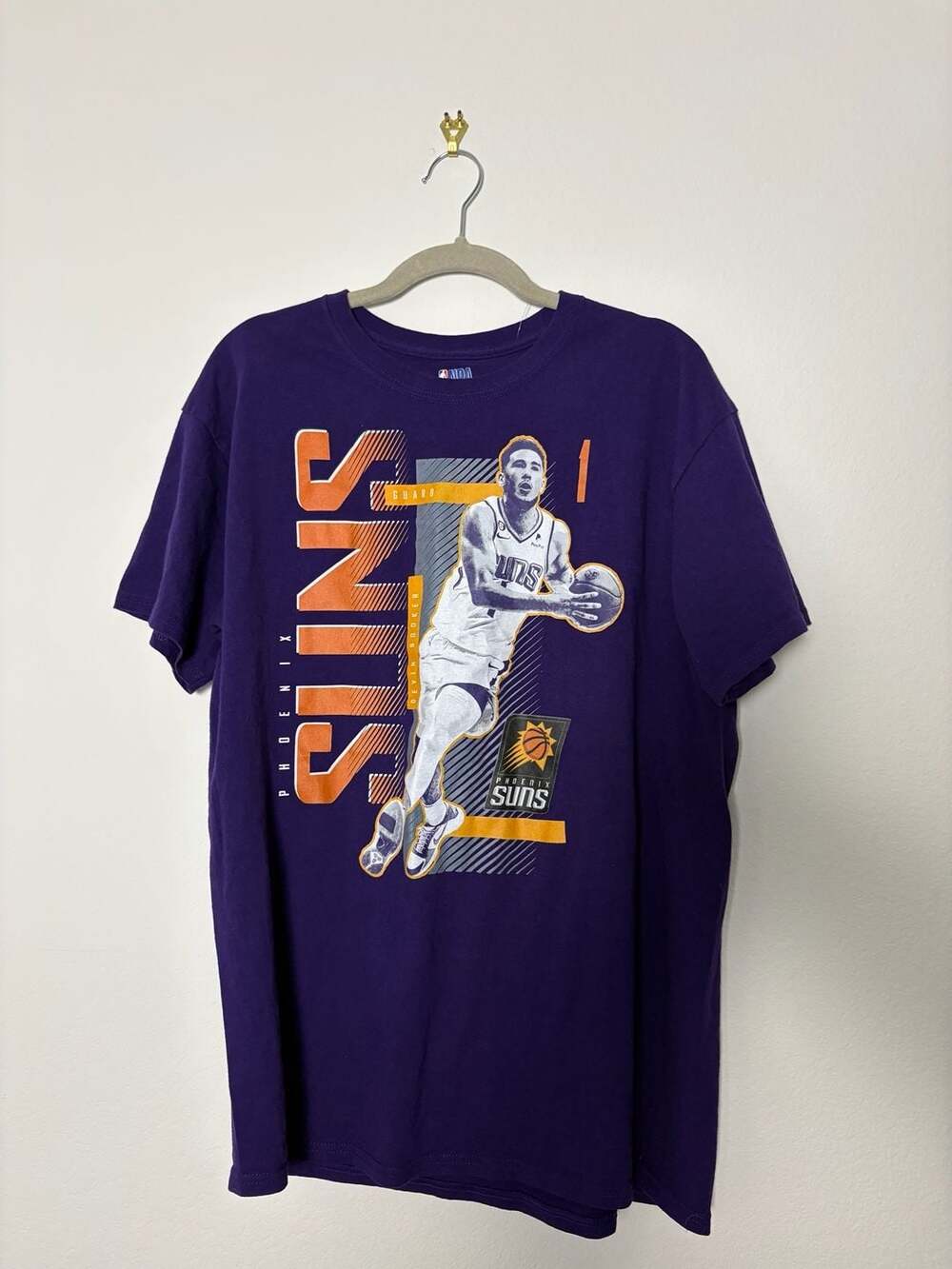 Vintage NBA Phoenix Suns Devin Booker Graphic T-Shirt Size Large